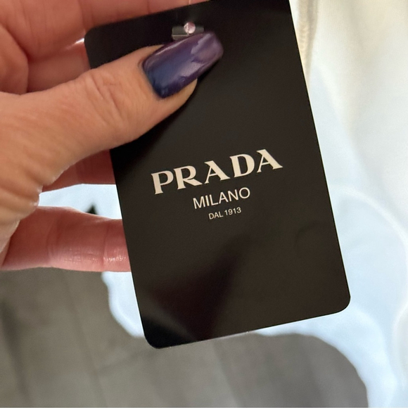 Prada White Hoodie ( Not authentic but super great quality ) UNISEX SIZE L/XL - Picture 3 of 4
